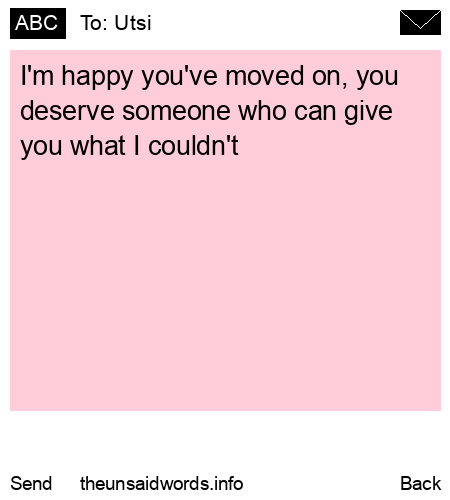 unsent message to Utsi