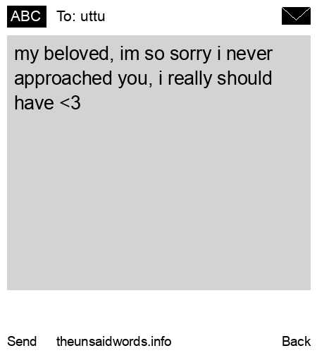 unsent message to uttu