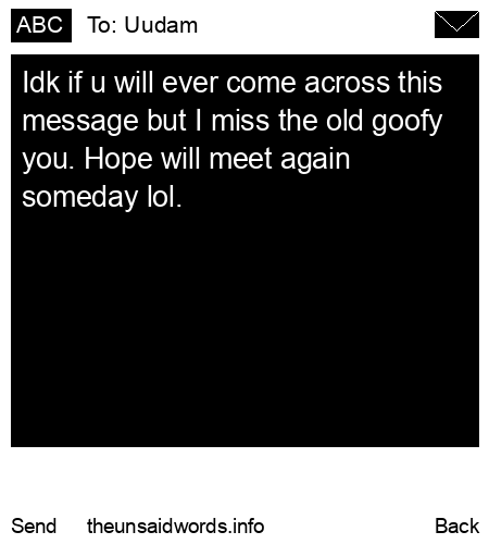 unsent message to Uudam