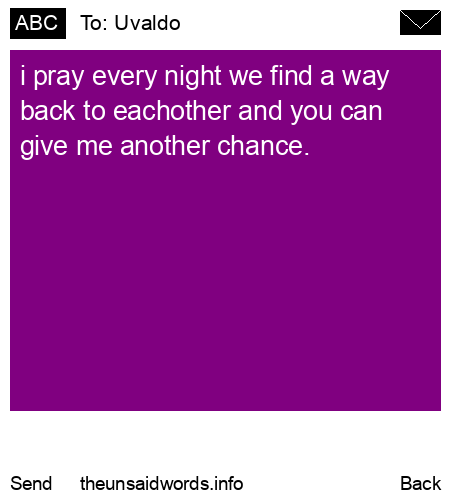 unsent message to Uvaldo 