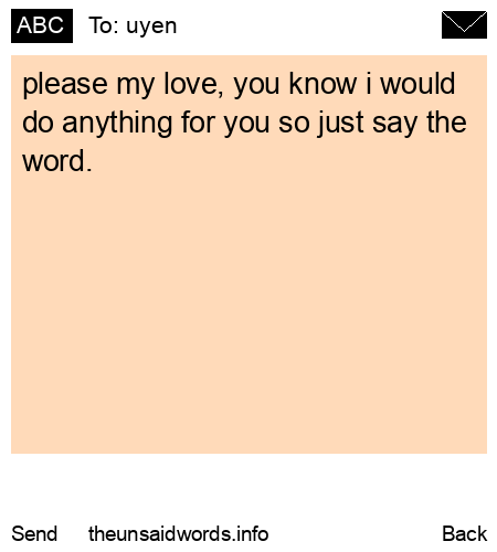 unsent message to uyen