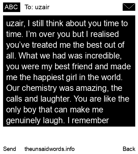 unsent message to uzair