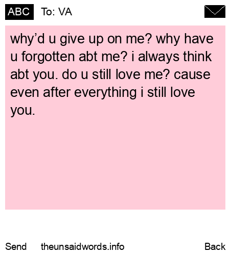 unsent message to VA