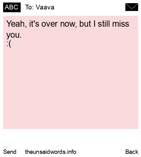 unsent message to Vaava