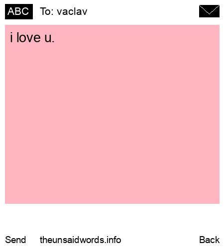 unsent message to vaclav 
