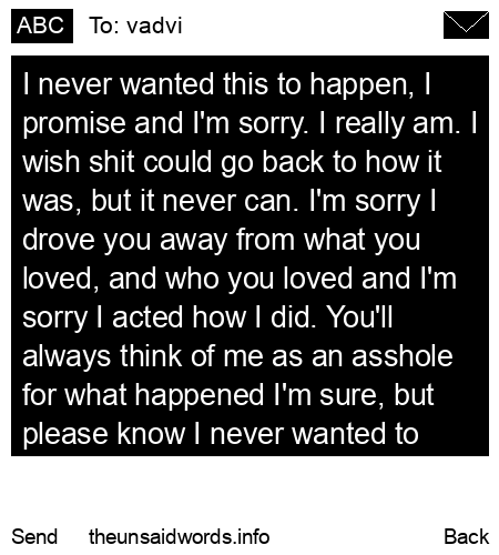 unsent message to vadvi