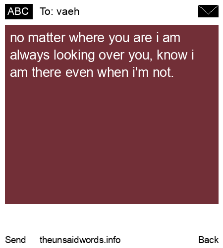 unsent message to vaeh