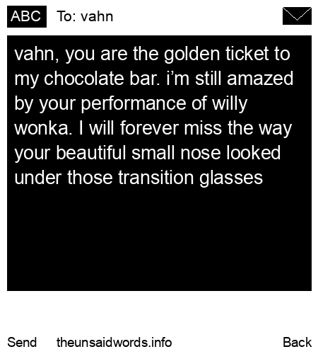 unsent message to vahn