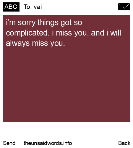 unsent message to vai