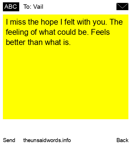 unsent message to Vail