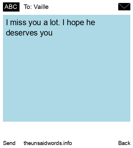 unsent message to Vaille