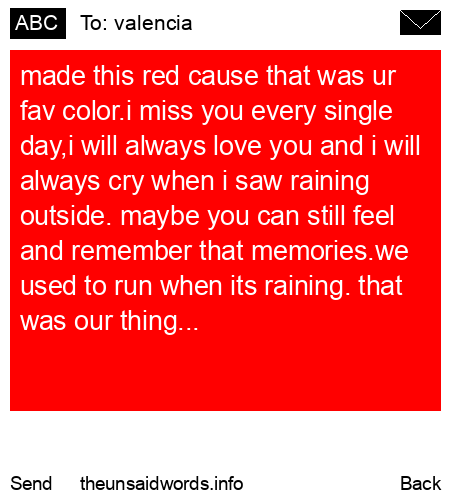 unsent message to valencia