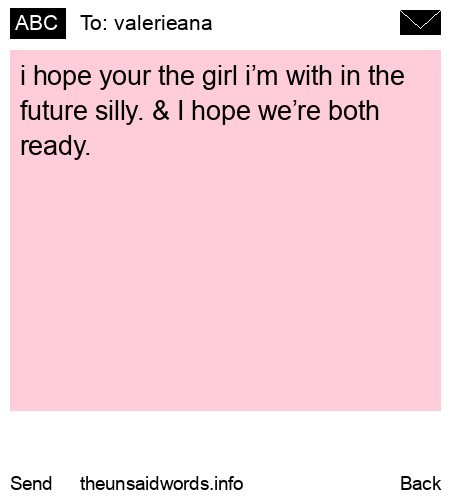 unsent message to valerieana 