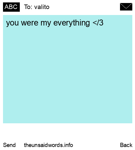 unsent message to valito