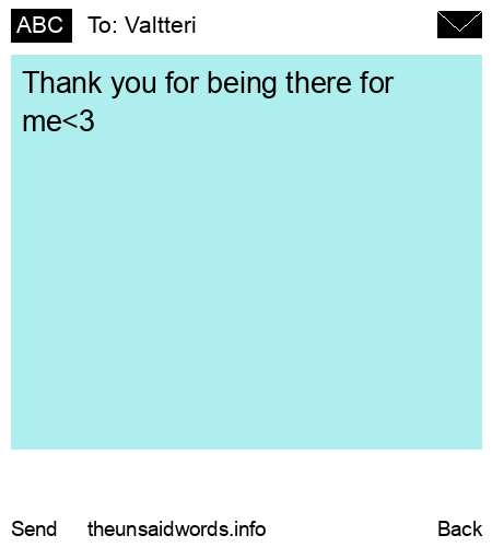 unsent message to Valtteri