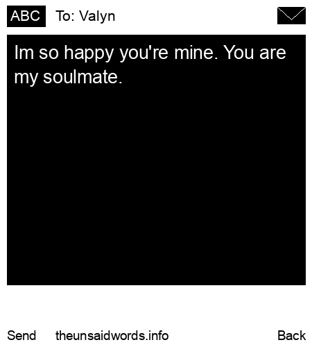 unsent message to Valyn