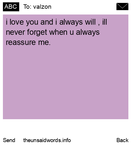 unsent message to valzon