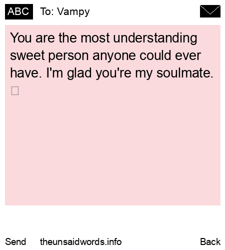 unsent message to Vampy