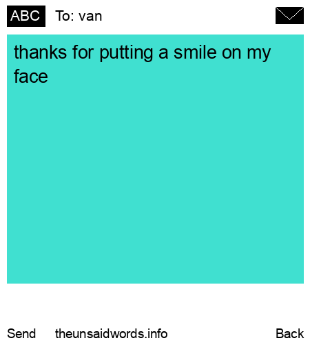 unsent message to van