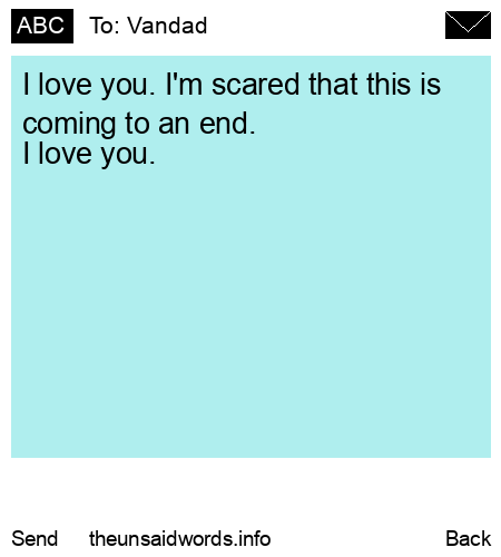 unsent message to Vandad