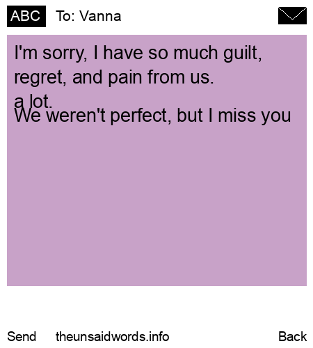 unsent message to Vanna
