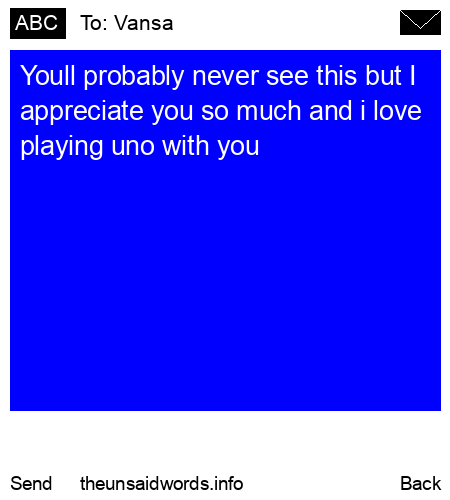 unsent message to Vansa