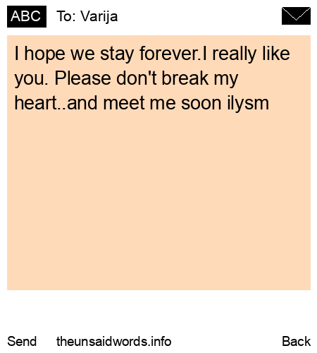 unsent message to Varija