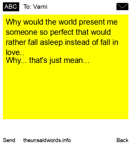 unsent message to Varni