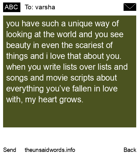 unsent message to varsha