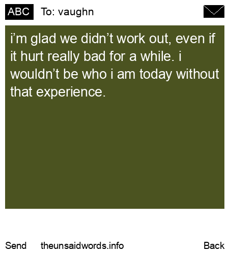 unsent message to vaughn