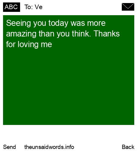 unsent message to Ve
