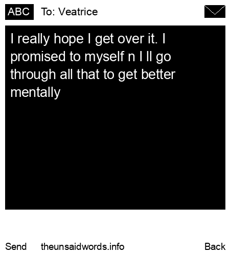unsent message to Veatrice