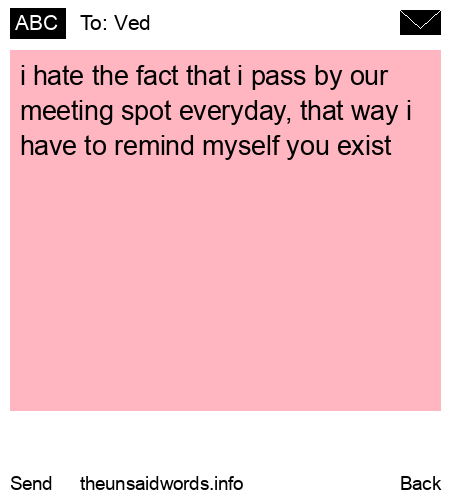 unsent message to Ved