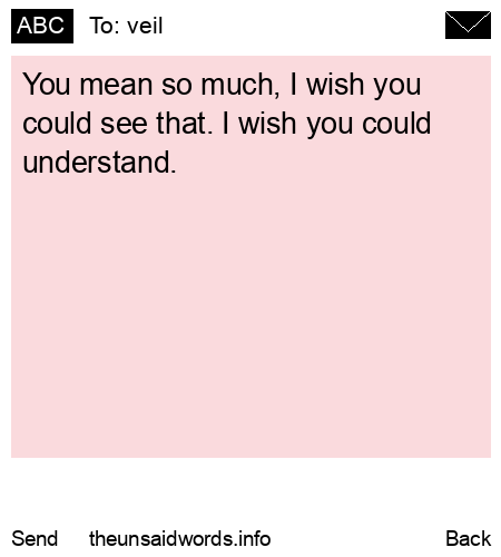 unsent message to veil