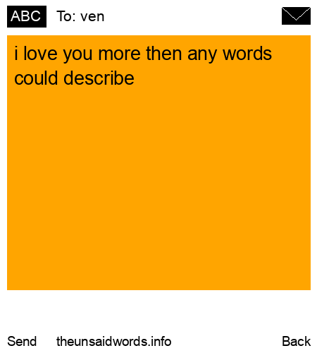 unsent message to ven