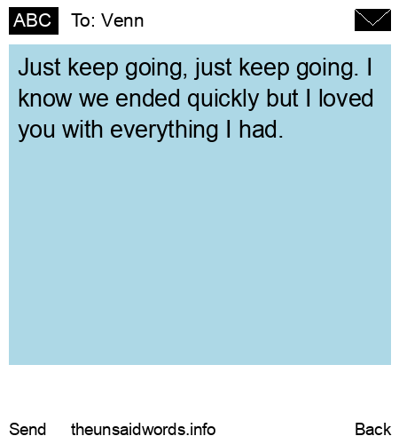 unsent message to Venn