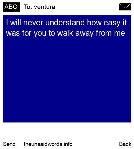 unsent message to ventura 
