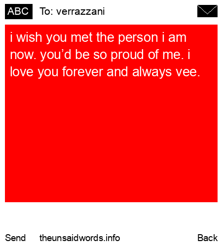 unsent message to verrazzani
