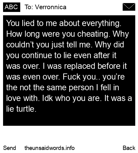 unsent message to Verronnica