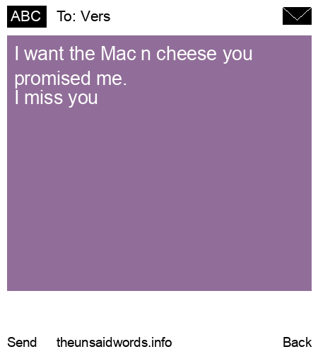 unsent message to Vers