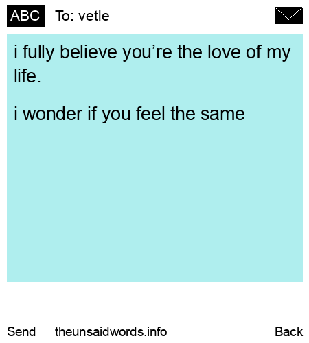 unsent message to vetle
