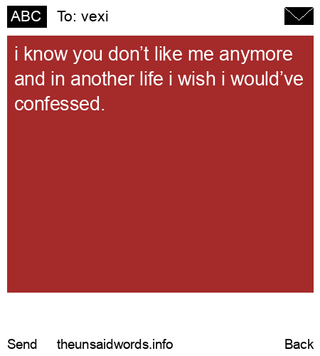 unsent message to vexi