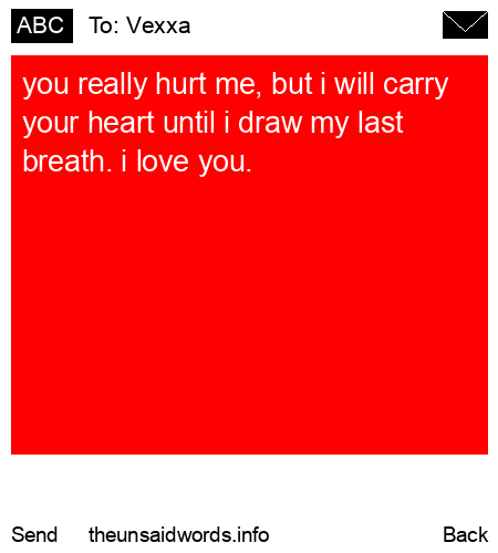 unsent message to Vexxa