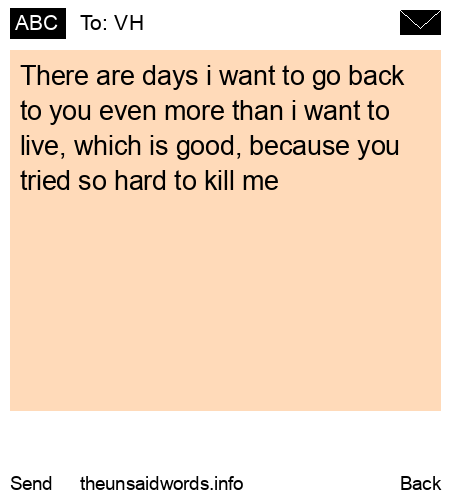 unsent message to VH