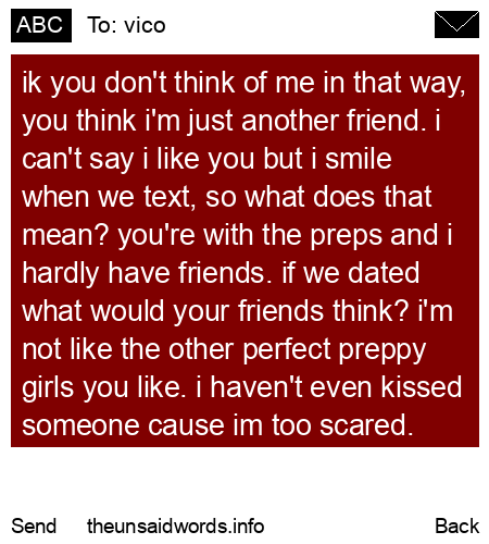 unsent message to vico