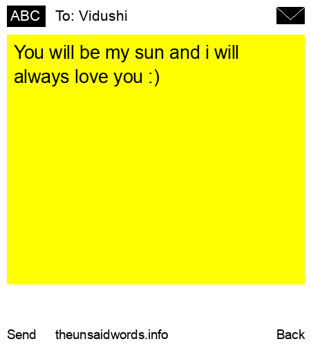 unsent message to Vidushi