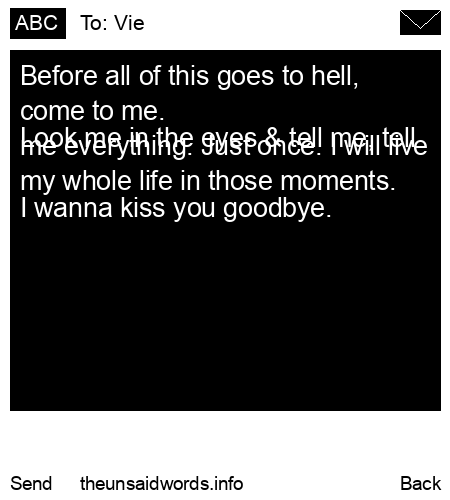 unsent message to Vie