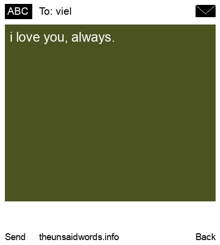 unsent message to viel