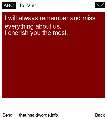 unsent message to Vier