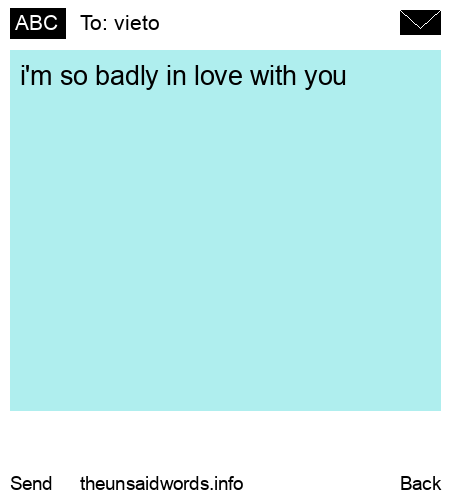 unsent message to vieto